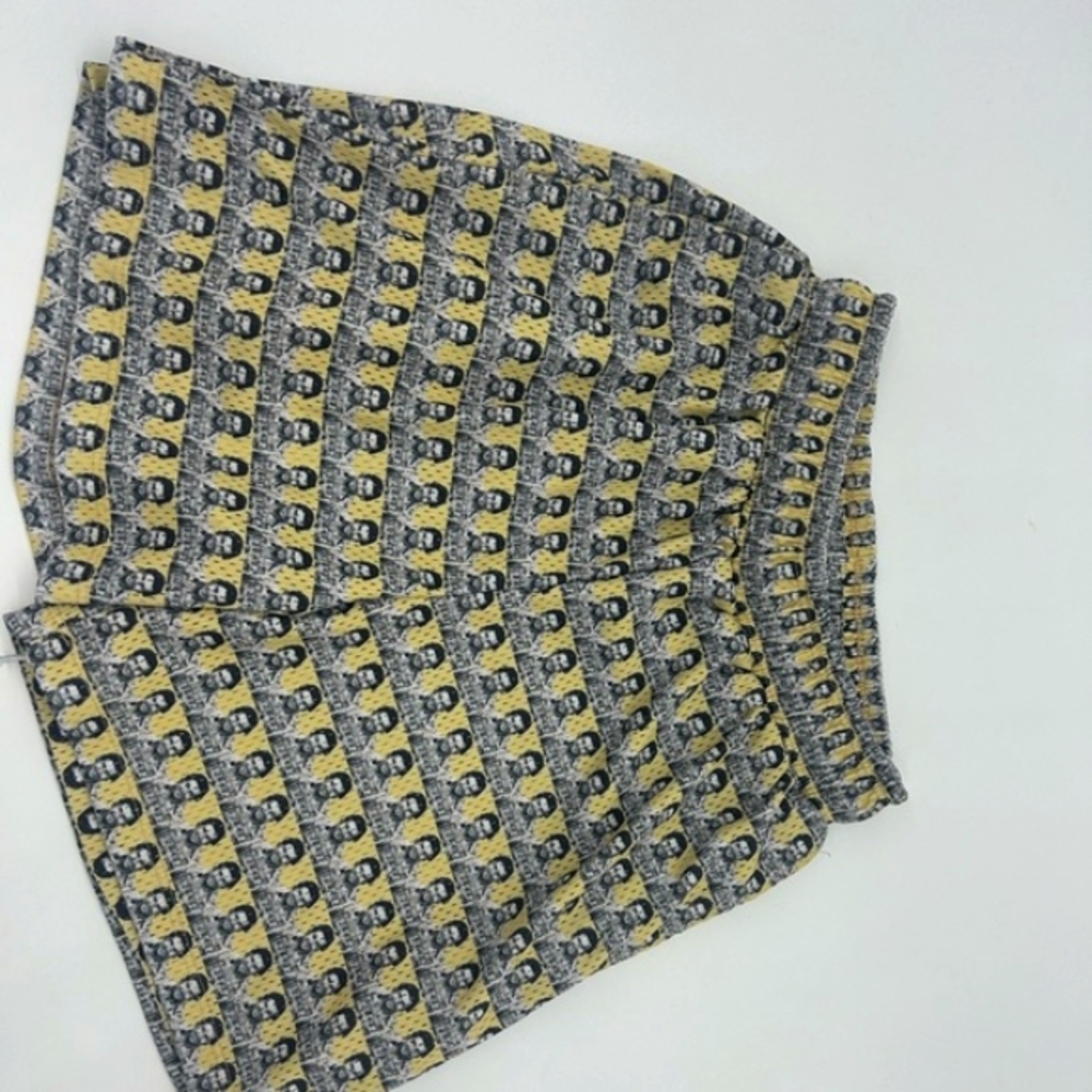 Patterned Skirt in Black and Yellow